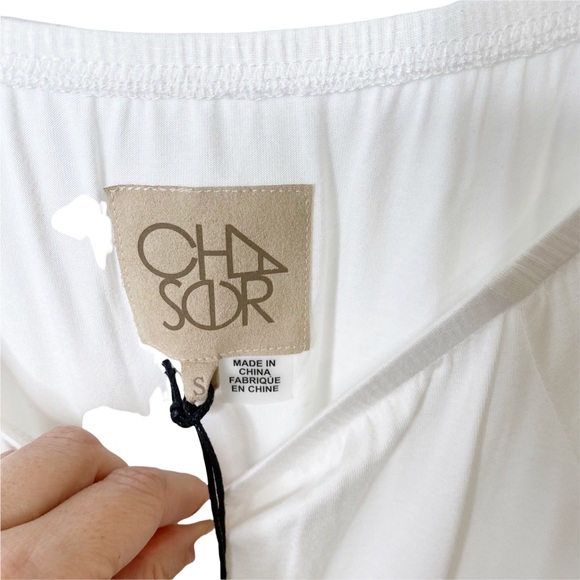 NWT Chaser White Rice Off Shoulder Top with Bell Sleeves Size Small - Picture 5 of 7